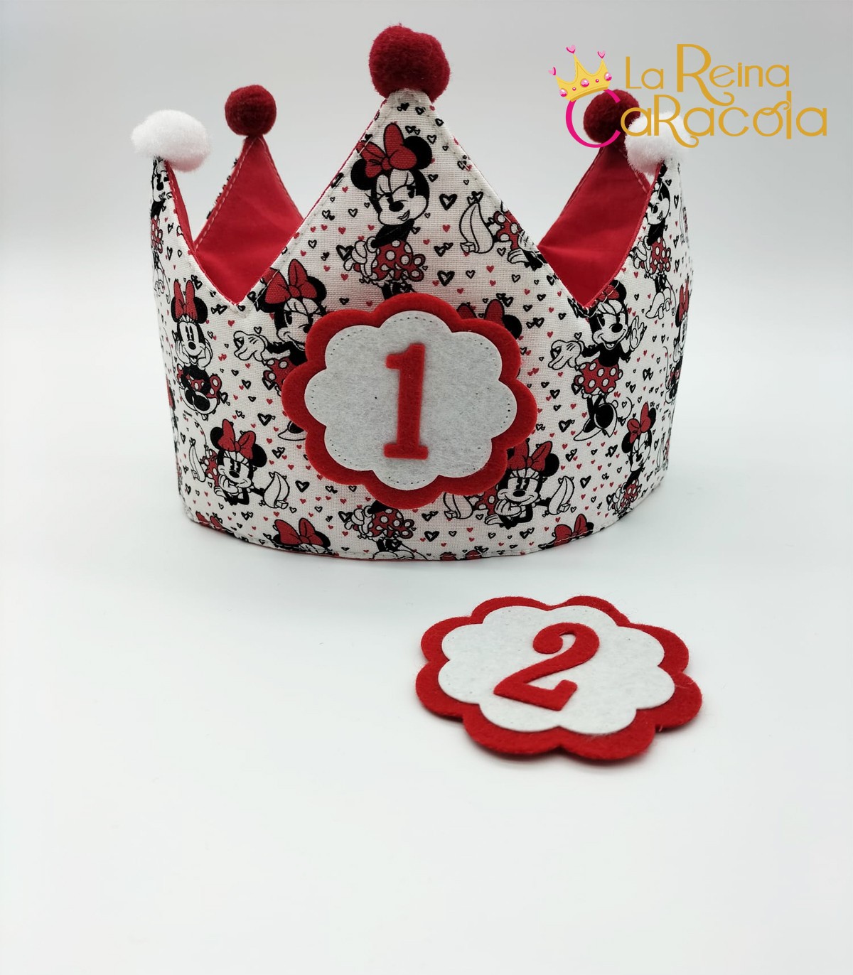 Corona Cumpleaños de Tela Reversible Minnie – Gositos.cl