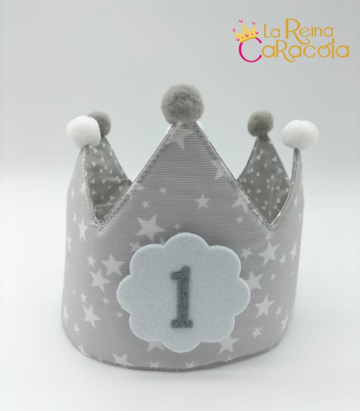 Corona Cumpleaños Gris