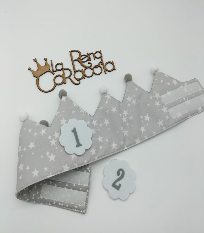 Corona Cumpleaños Gris