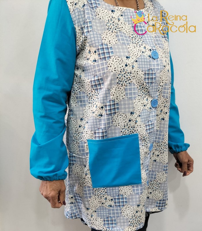 Bata profe asimétrica (elige estampado)