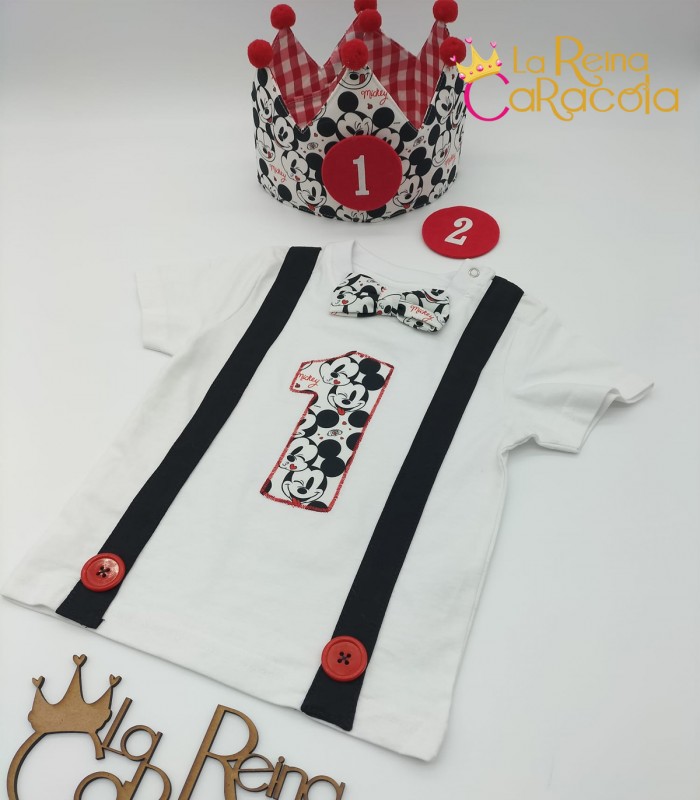 Conjunto cumpleaños Caras Mickey Mouse