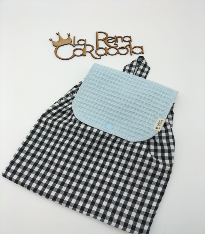 Bolsa merienda Vichi Negro con Azul
