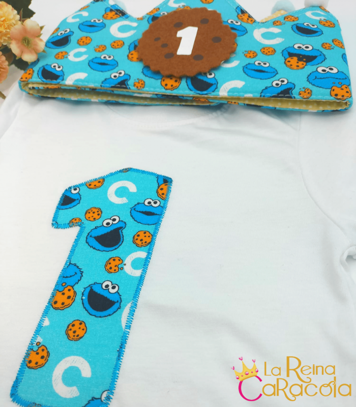 Conjunto corona y camiseta El Monstruo de Las Galletas