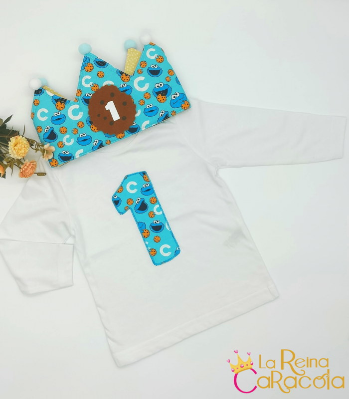 Conjunto corona y camiseta El Monstruo de Las Galletas
