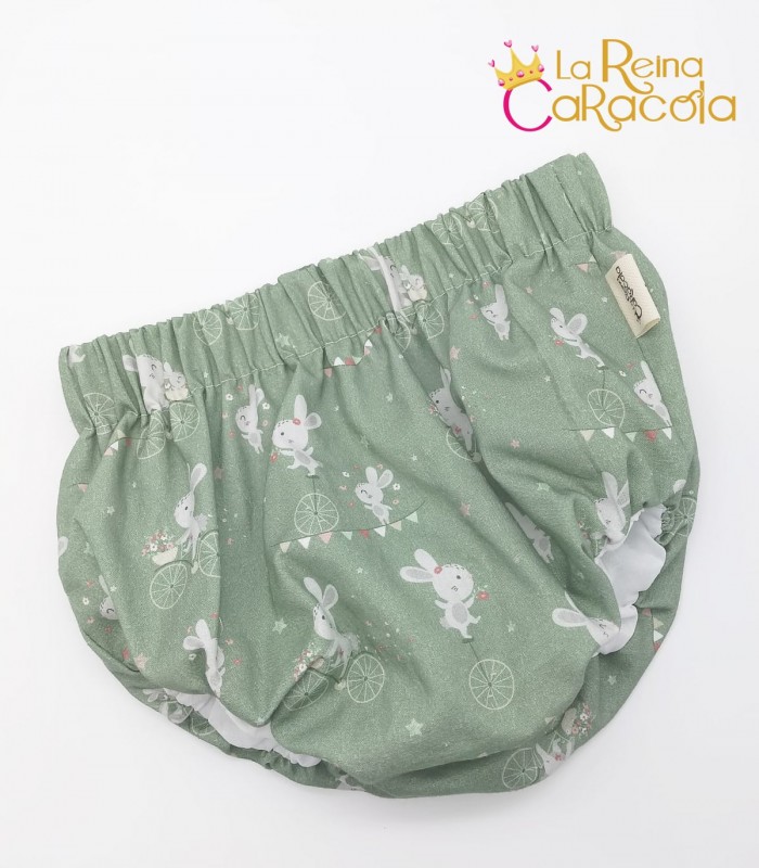 cubrepañal conejos en bici