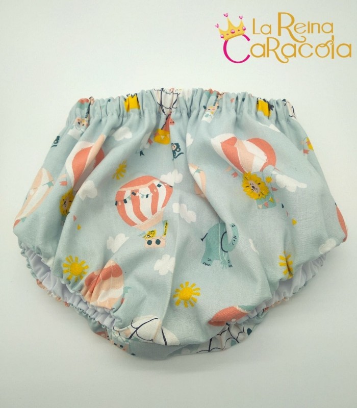 cubrepañal animales en globo la reina caracola
