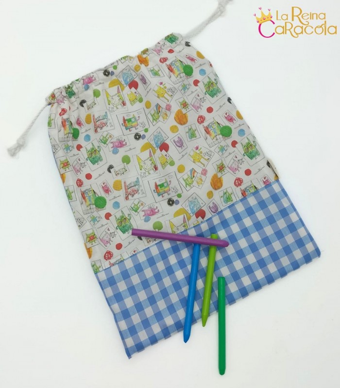 Bolsa merienda Monstruo Colores Azul