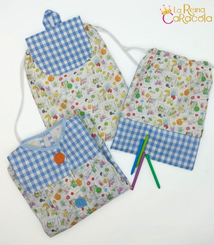 Bolsa merienda Monstruo Colores Azul