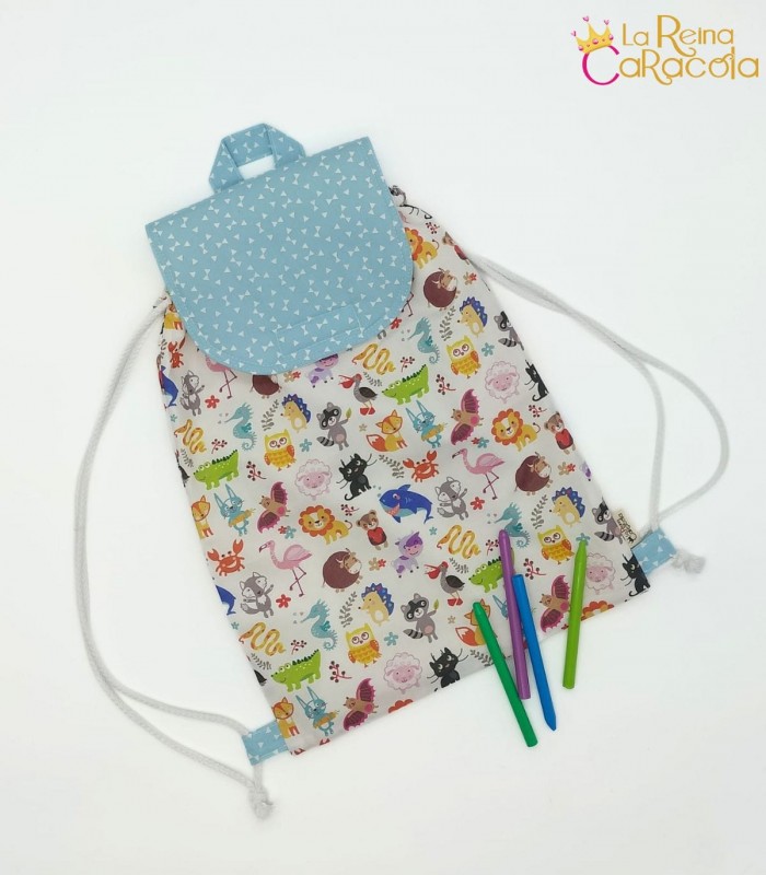 mochila-escolar-reina-caracola-animales
