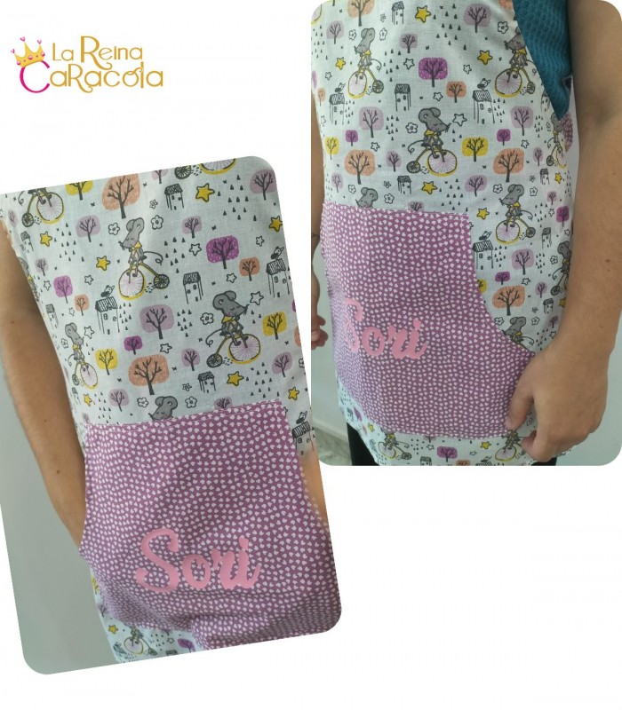 estola con bolsillo canguro estampada