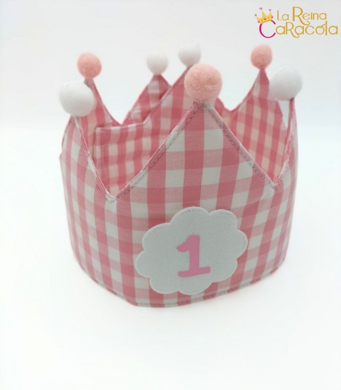 Corona cumpleaños vichi Rosa