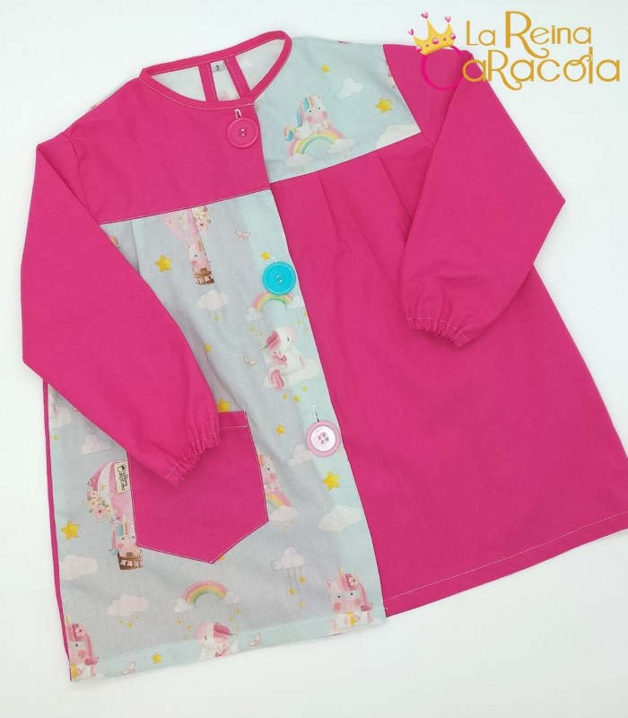 bata-escolar-fuxia-unicornios-la-reina-caracola
