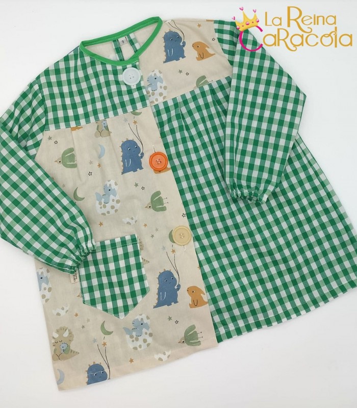 bata-escolar-verde-dinosaurios-la-reina-caracola